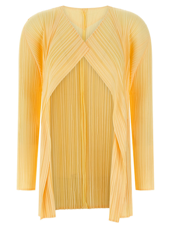 Pleats Please Issey Miyake كارديغان — أصفر