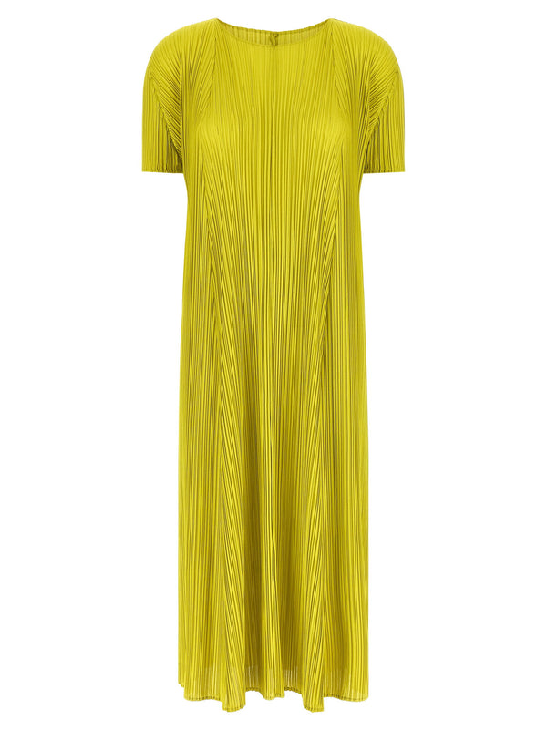 Pleats Please Issey Miyake فستان — أصفر