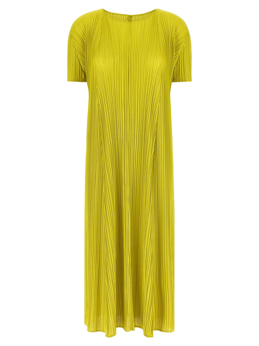 Pleats Please Issey Miyake Dress — Yellow