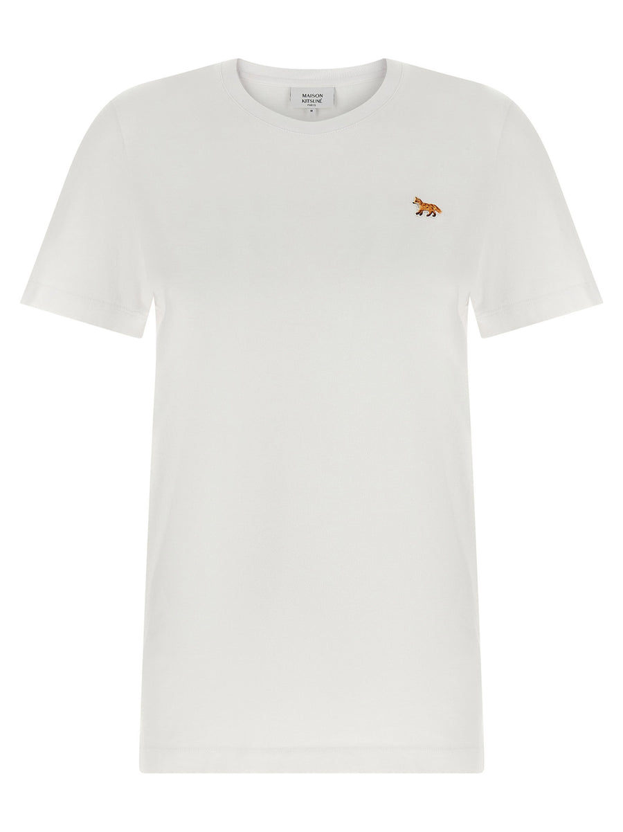 Maison Kitsuné Logo-Patched Cotton T-Shirt — white
