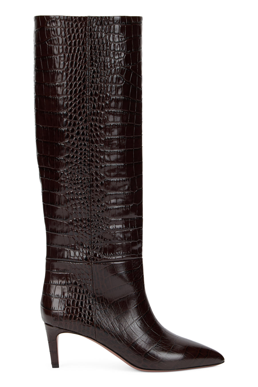 Tall Leather Boot, Ebony Calfskin