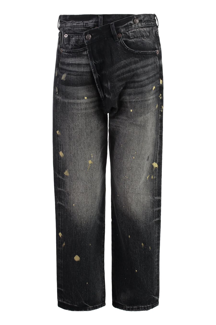 Straight-Leg Jeans Black Cotton