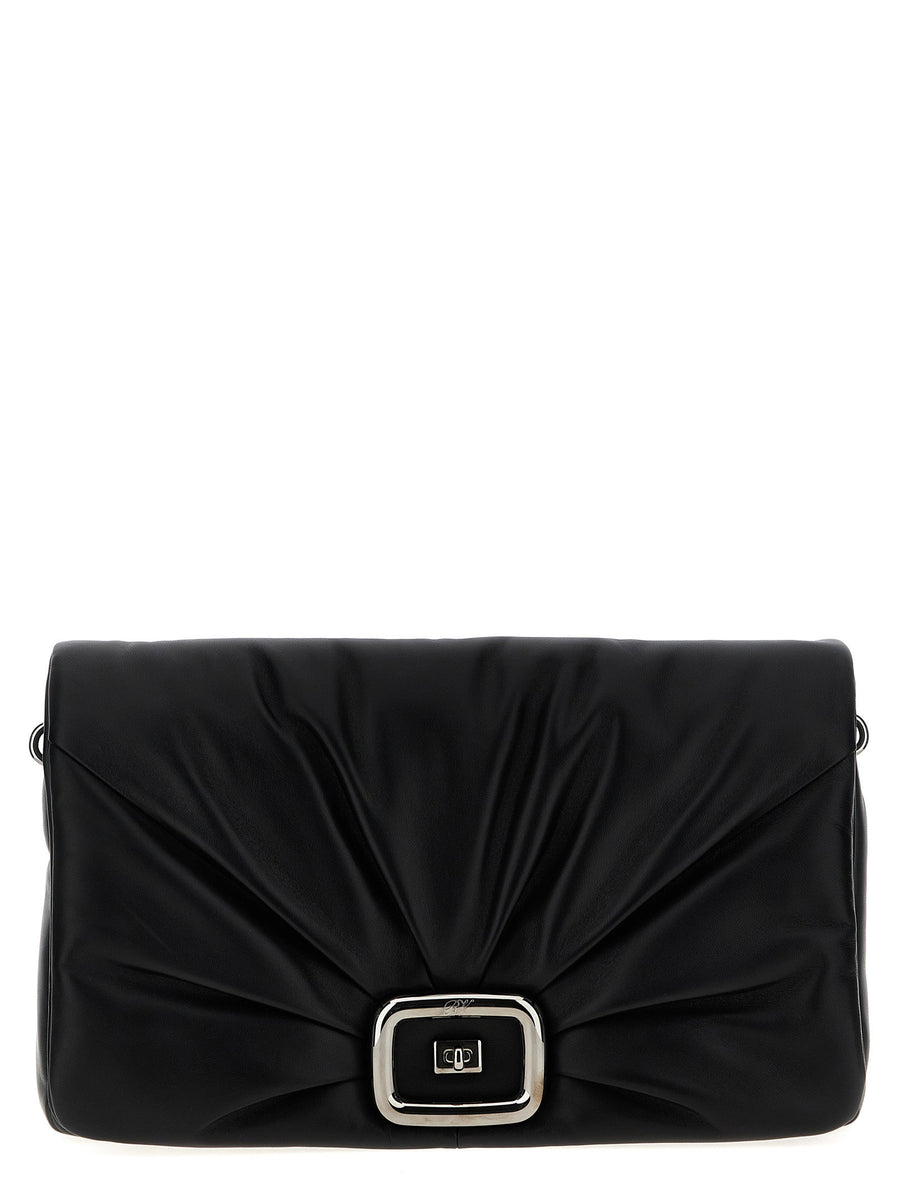 Roger Vivier Viv Choc Shoulder Bag — Black