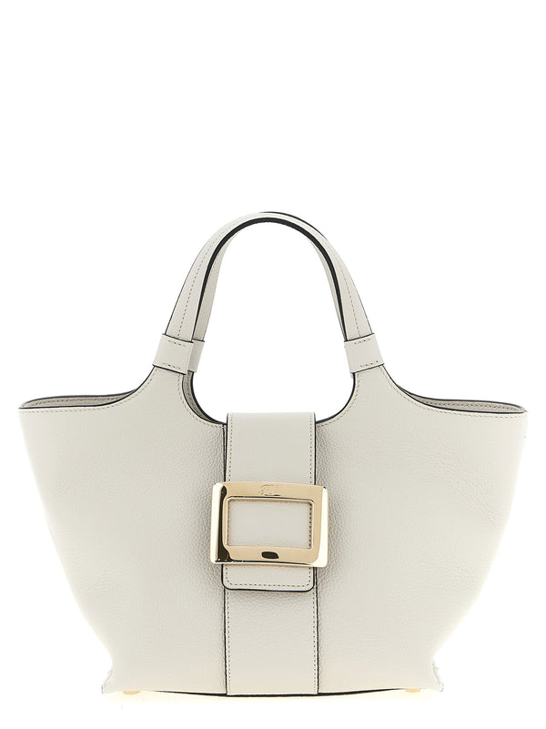 Roger Vivier Top Handle Bag — Cream