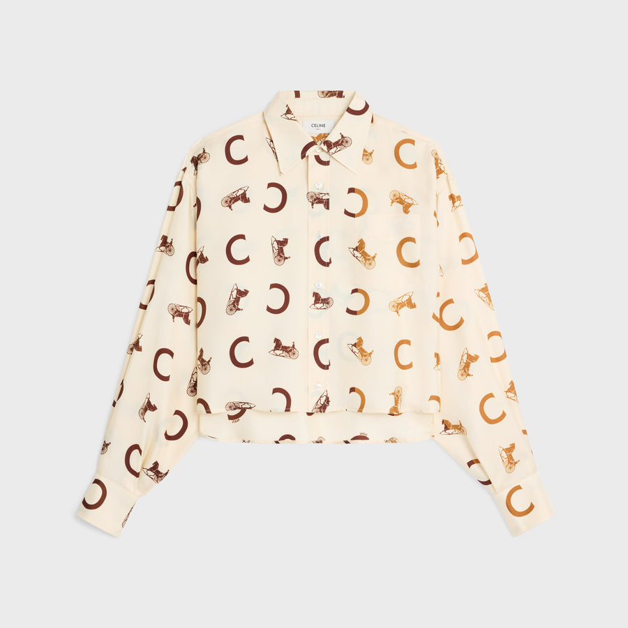 Celine Silk twill shirt in beige