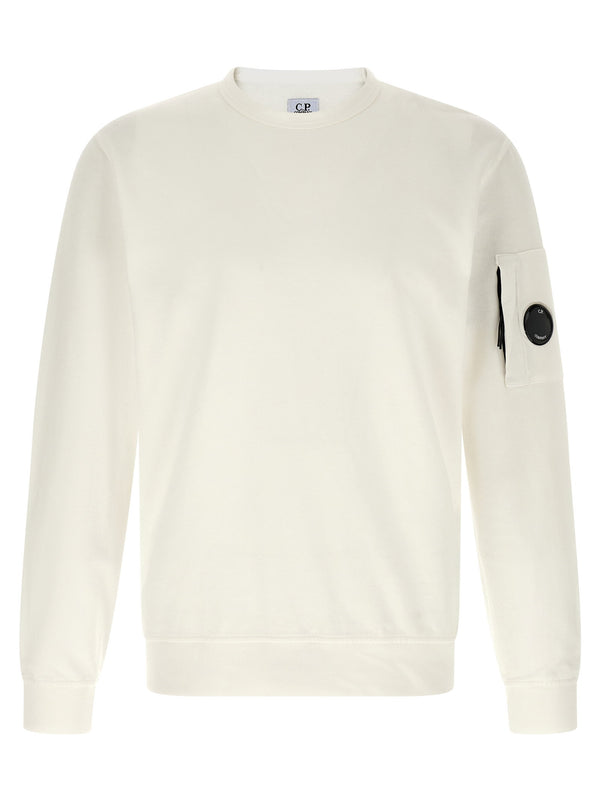 C.p. Company Garment-Dyed Cotton Fleece Sweatshirt — White