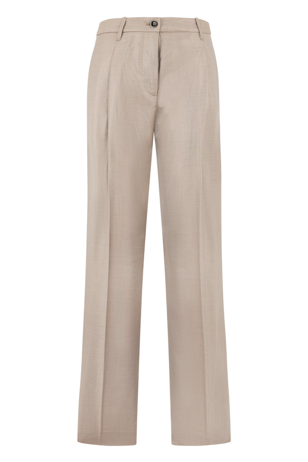 Trousers Ivory Wool Trouser Suits