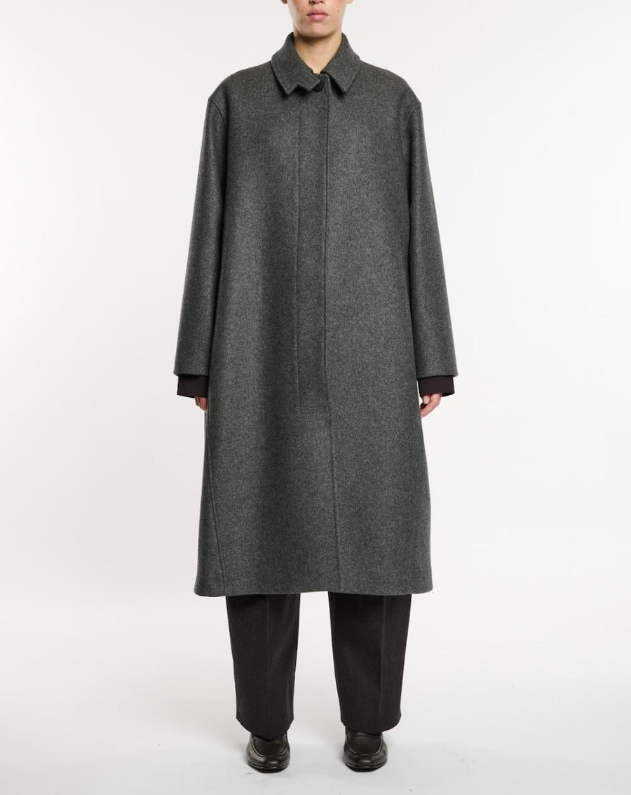 Rounded Overcoat Gray Coat