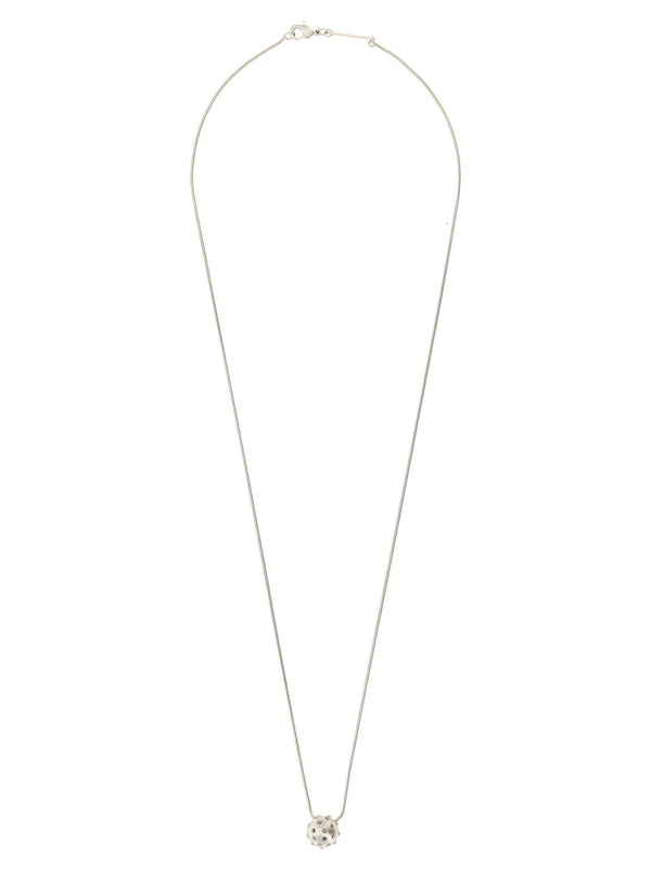 Rick Owens Palladium-galvanized brass necklace in silver