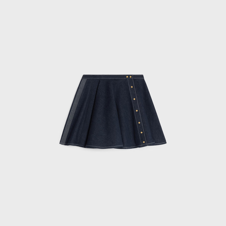 Celine Cotton denim skirt in blue