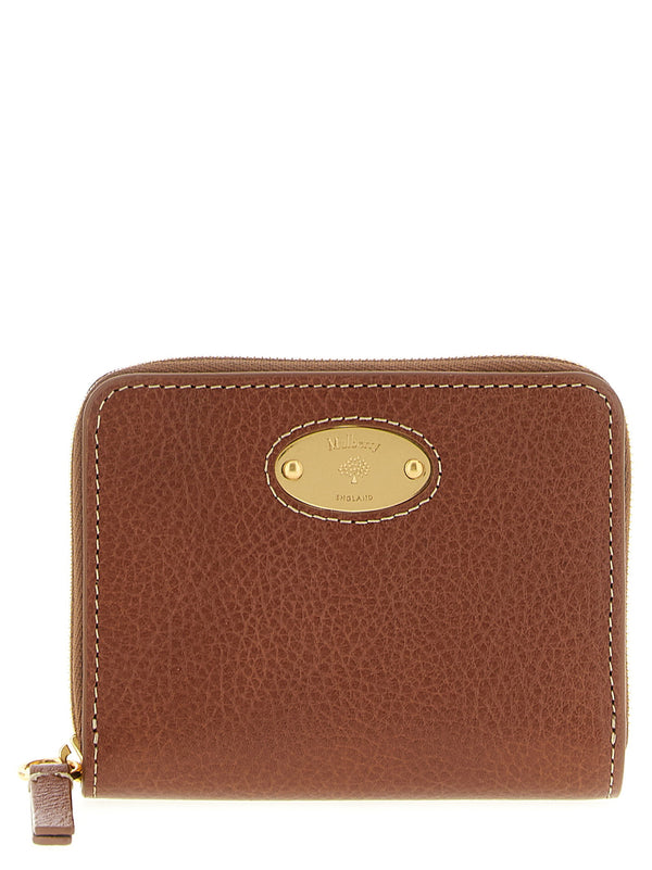 محفظة Mulberry بتصميم مطرق جلد بسحاب محيطي محفظة — بني