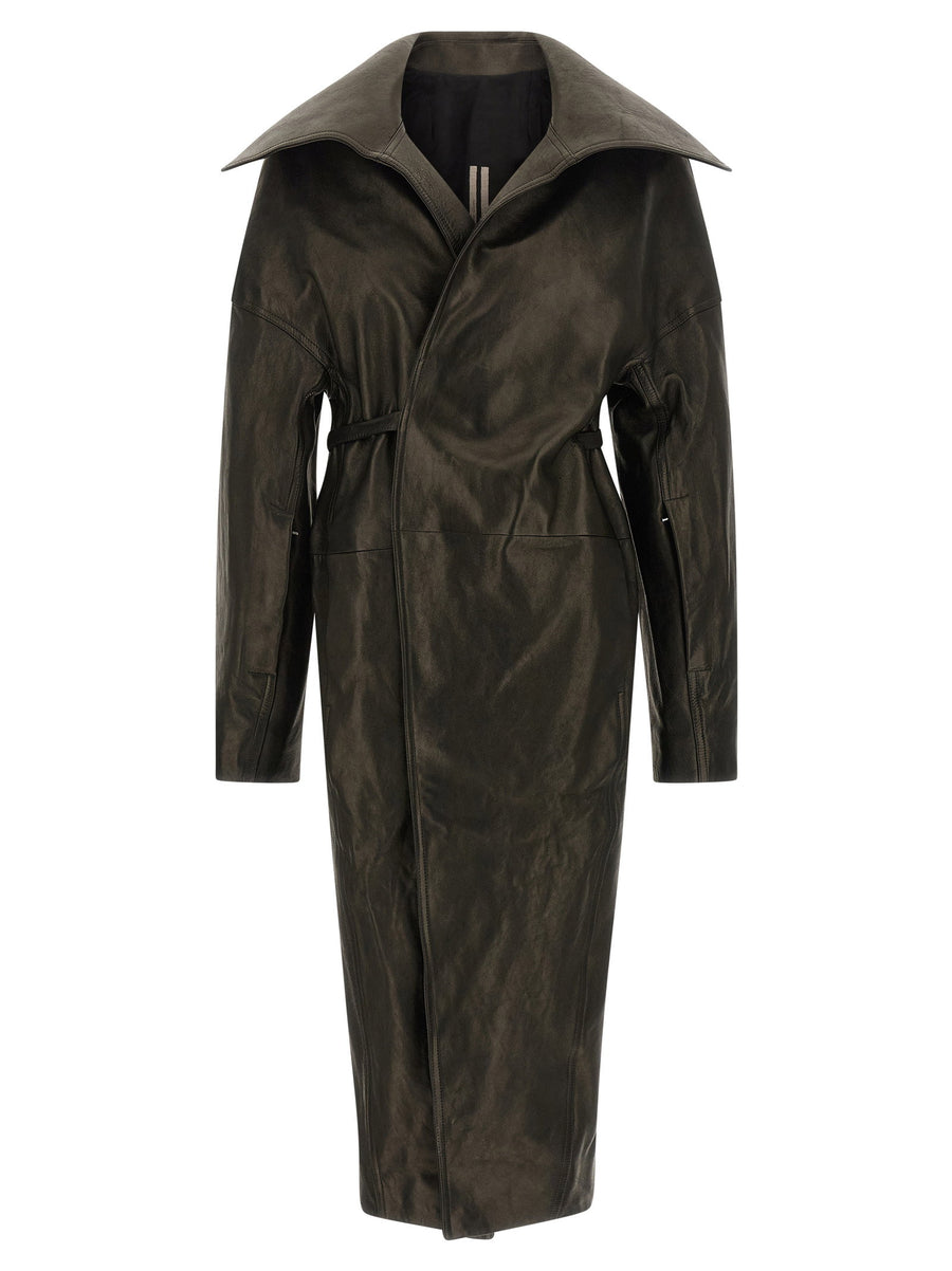 Rick Owens معطف — بني