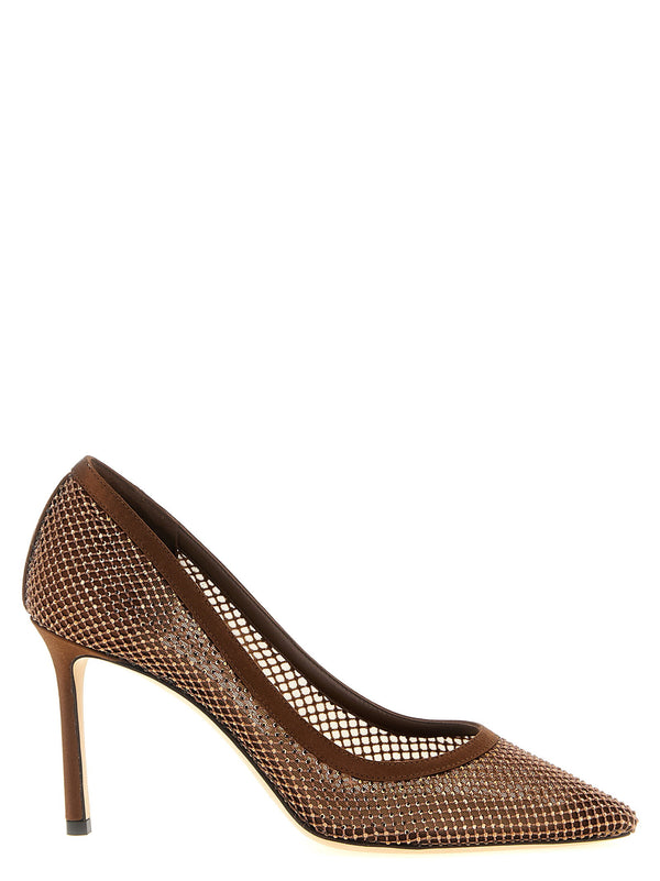 حذاء كعب عالي Jimmy Choo رومي — بني
