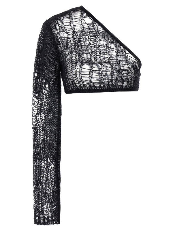 بلوزة Rick Owens سبايدر زيغي — أسود
