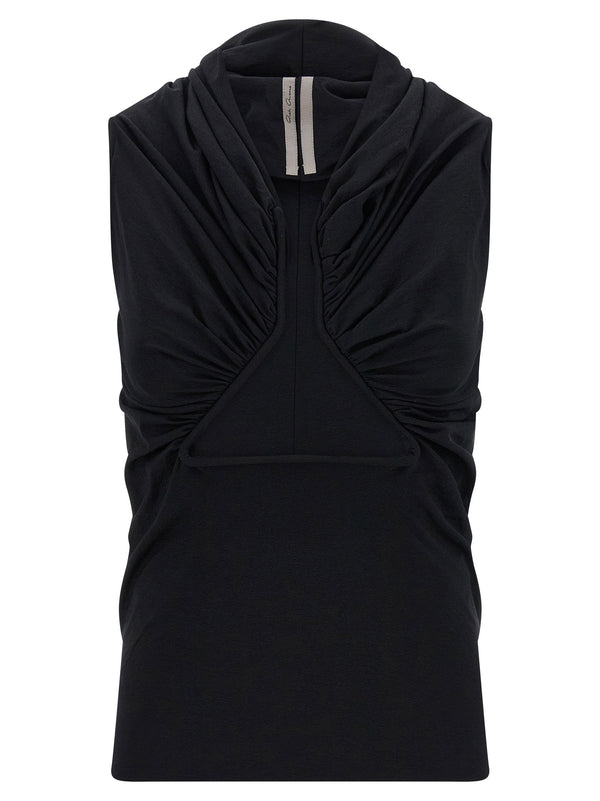 Rick Owens معدن توب كورسيه بأسلاك داعمة جيرسيه — أسود