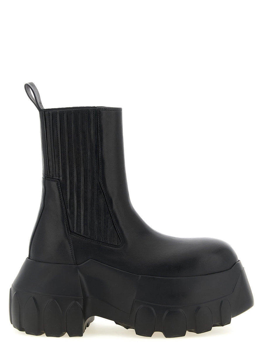 Rick Owens Beatle Mega Tractor Boots — Black