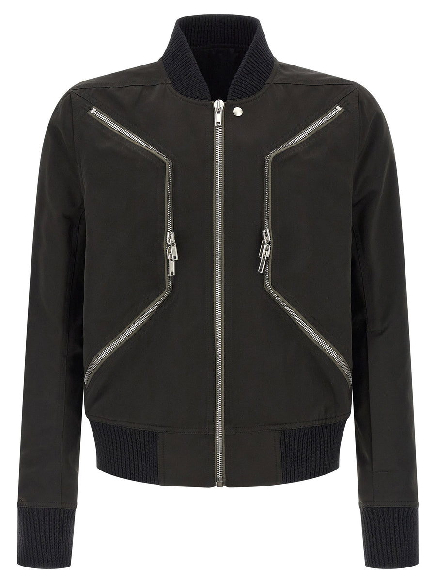 Rick Owens Cotton Bomber Jacket — Black