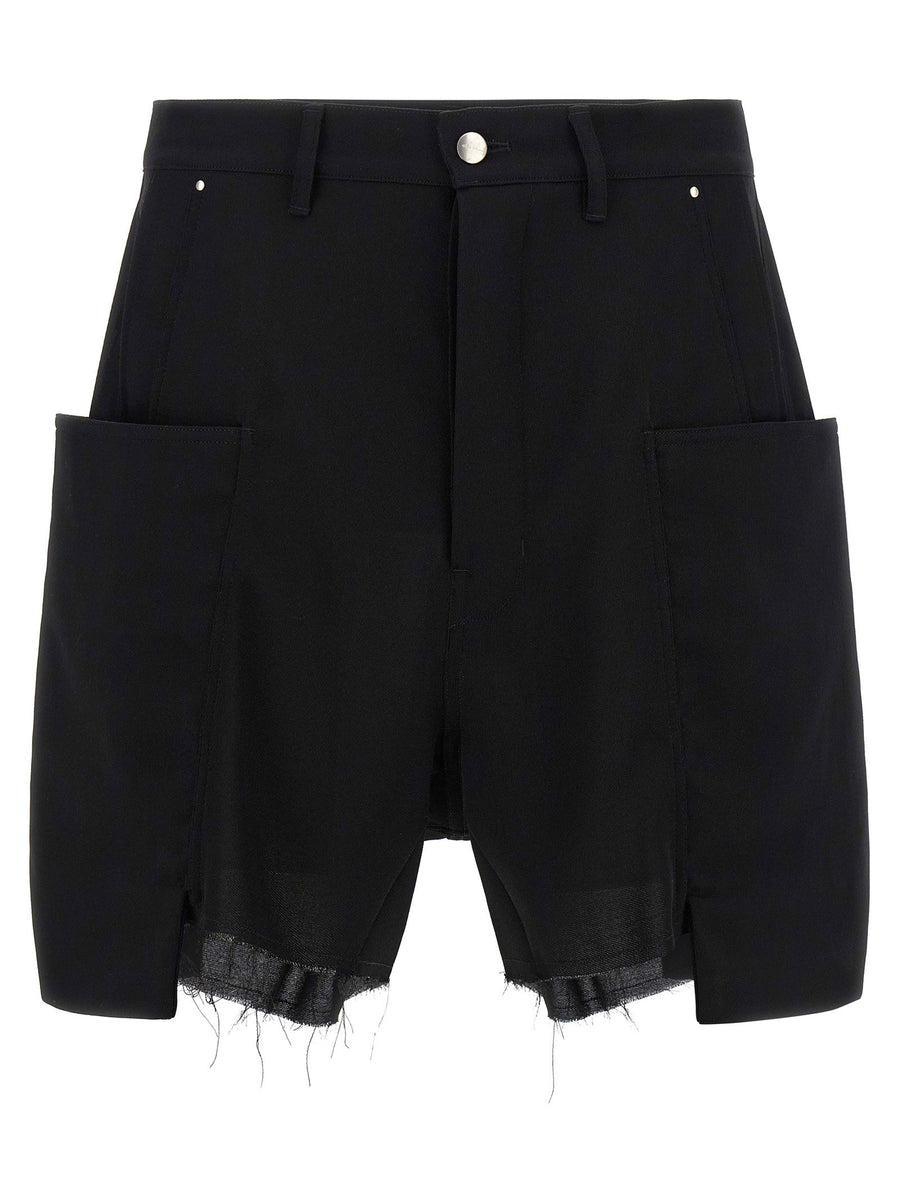 Rick Owens Stefan Cargo Bermuda Shorts — Black