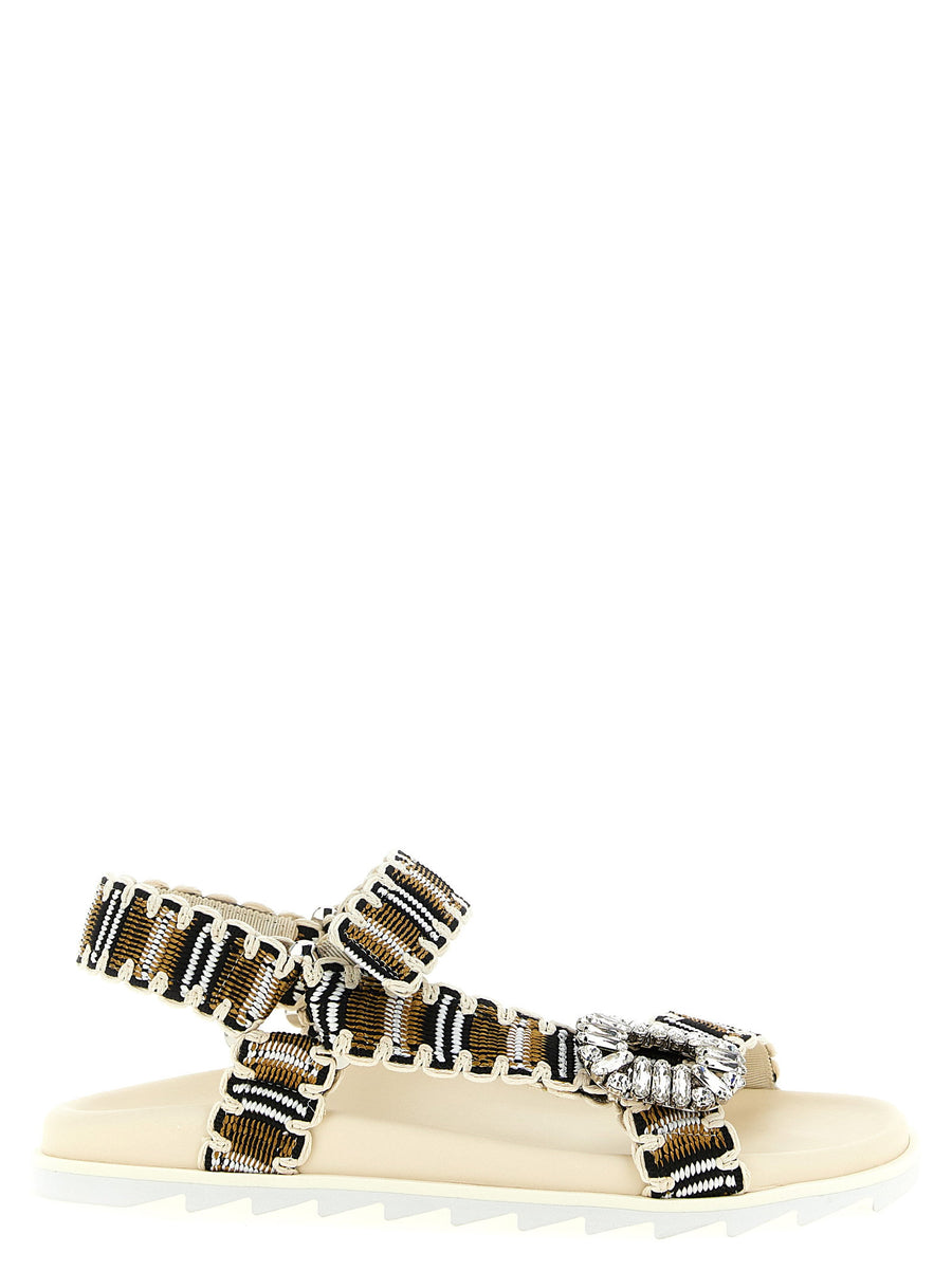 صنادل Roger Vivier Slidy Viv صنادل — بيج