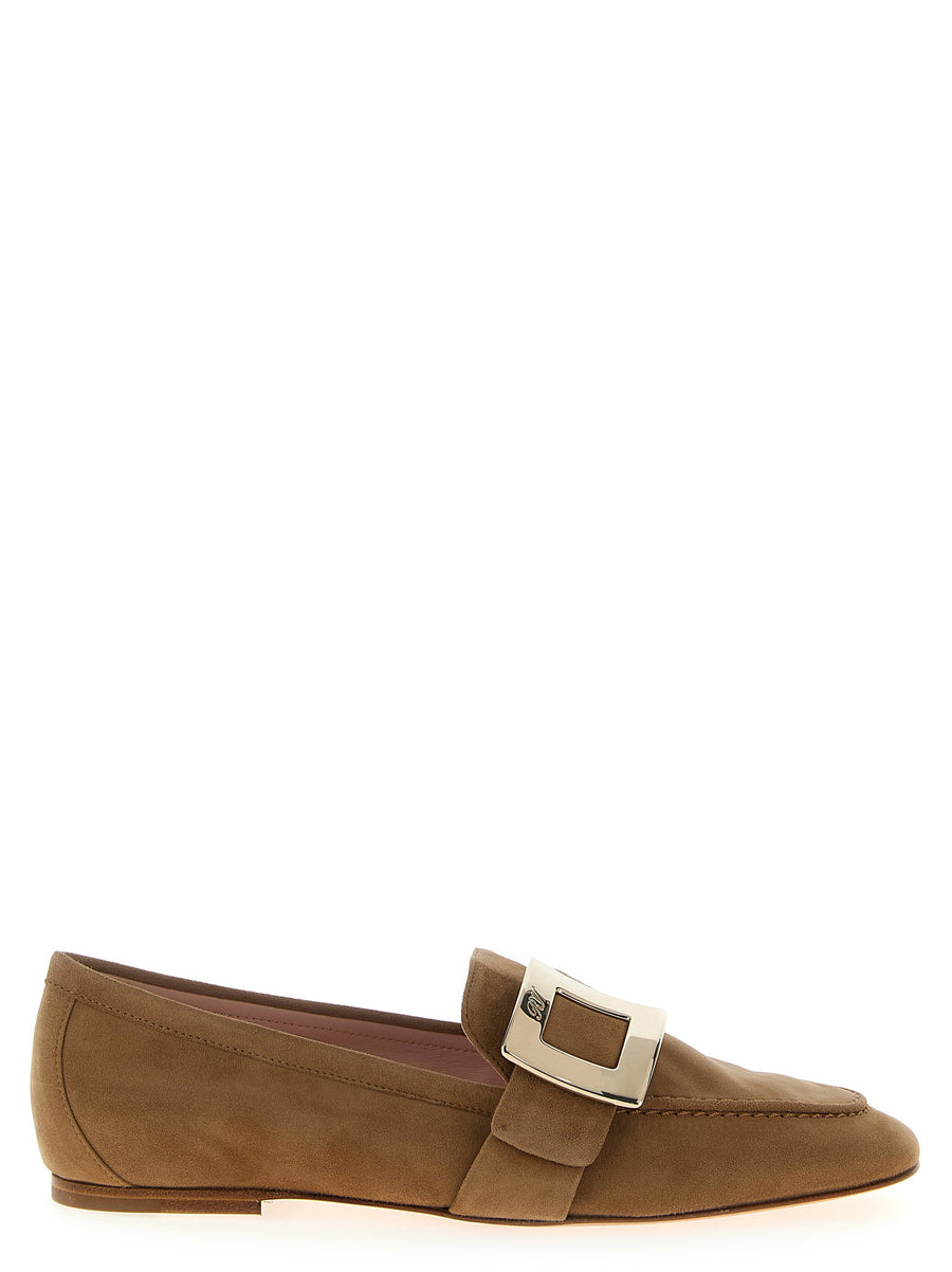 Roger Vivier Suede Loafer — Tan