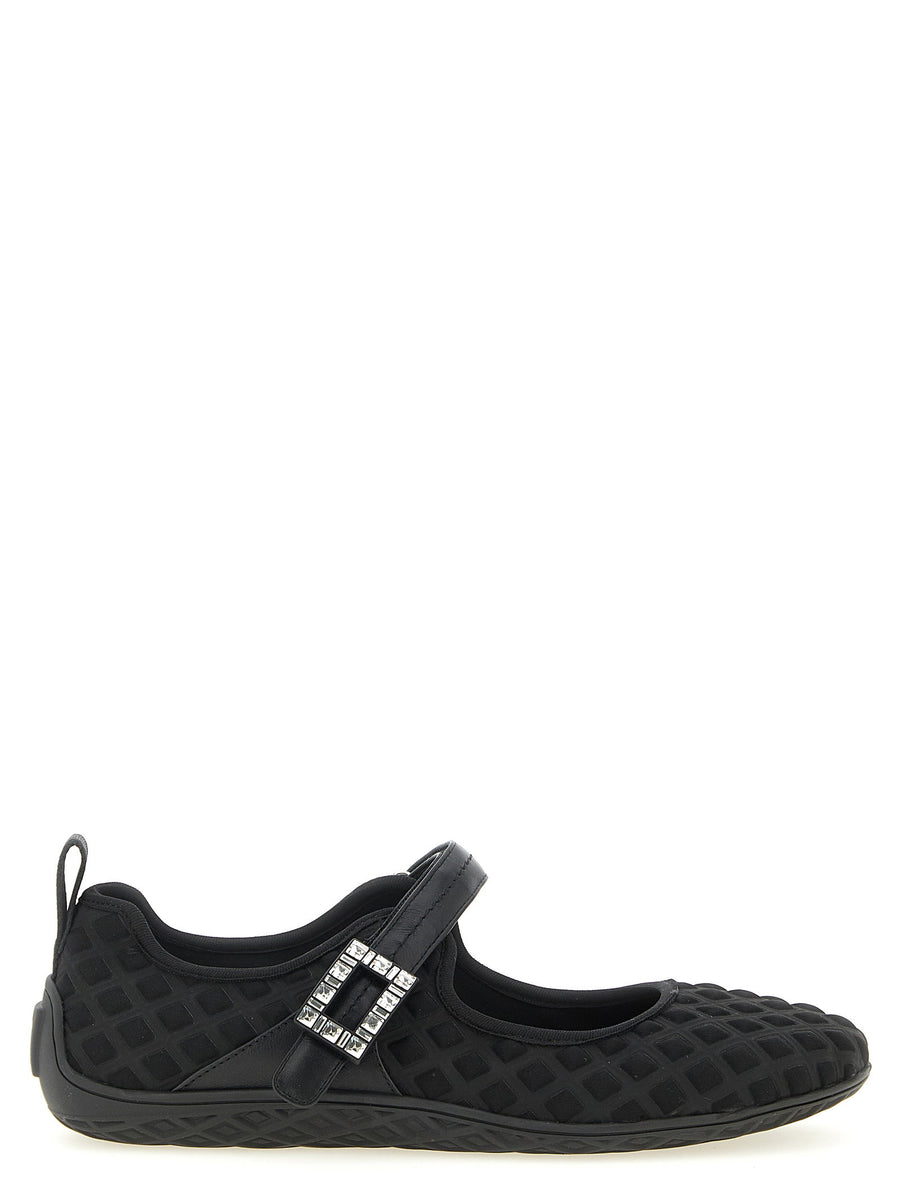 Roger Vivier Viv Low Ballet Flat — Black