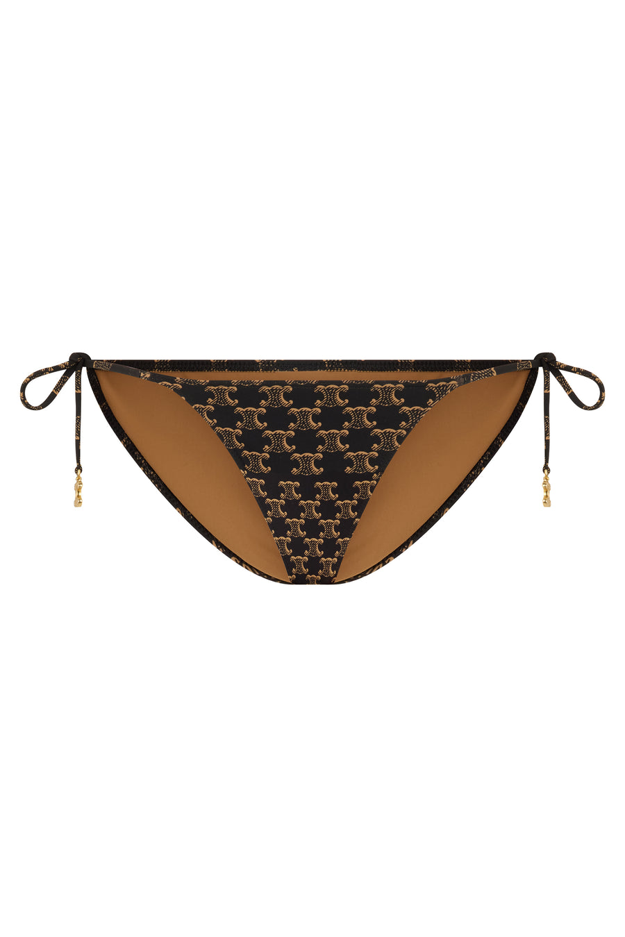 Bikini Slip Jersey Brown Polyamide Bikinis