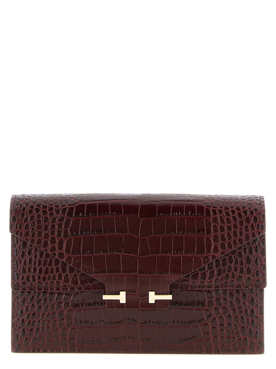 حقيبة كلاتش Tom Ford — عنابي