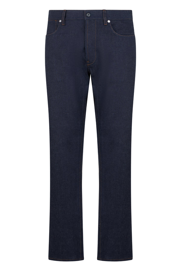 Straight Jeans Blue Cotton Regular & Straight-leg
