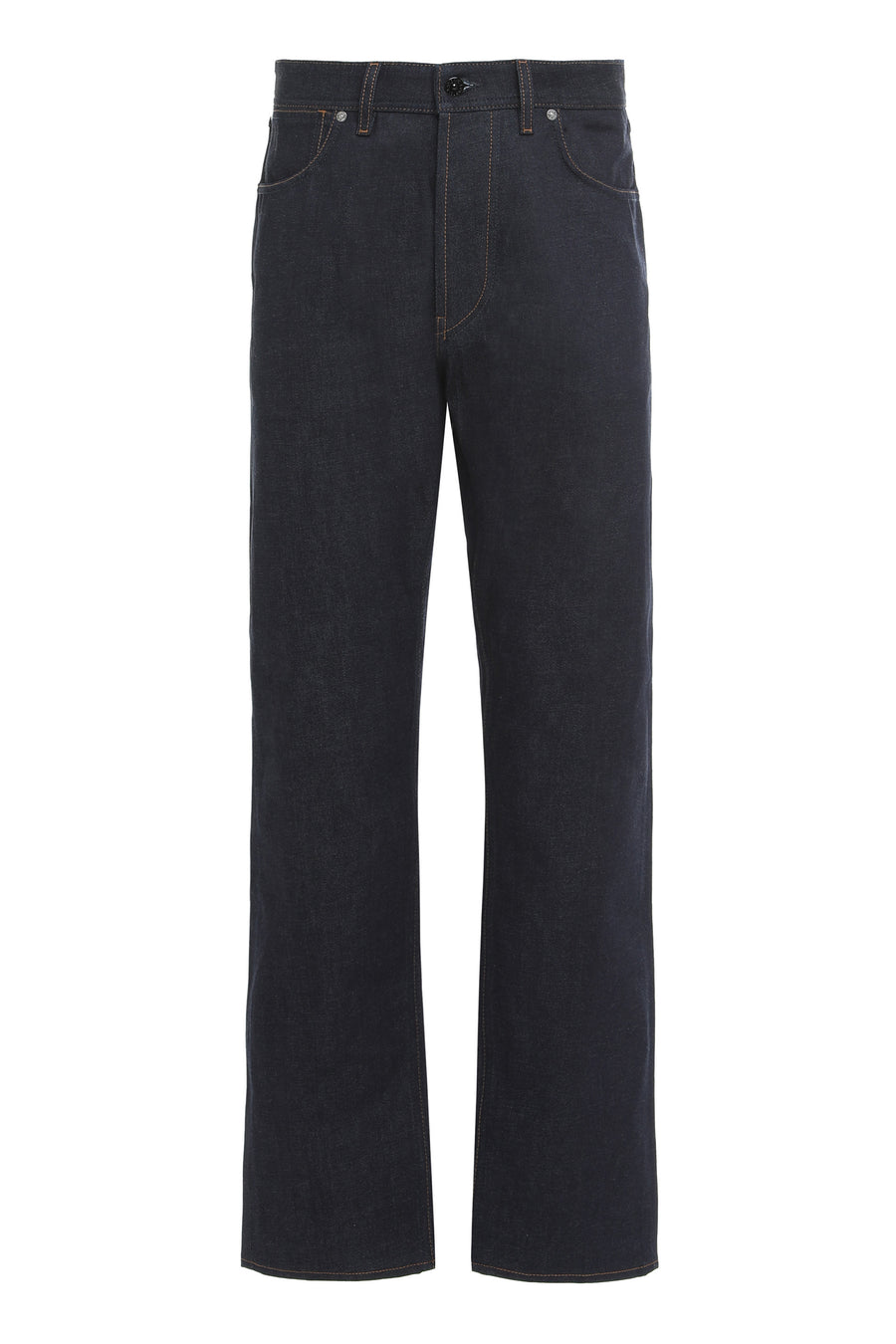 Regular Jeans With Five Pockets Blue Cotton & Straight-leg