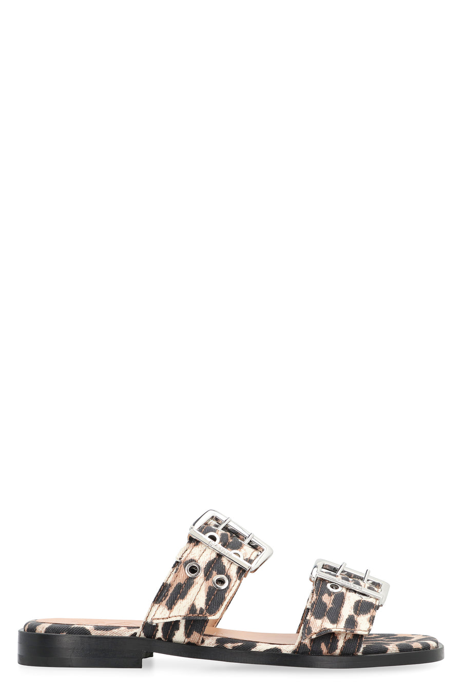 Feminine Leopard Slides Animalier Elastane Sandal