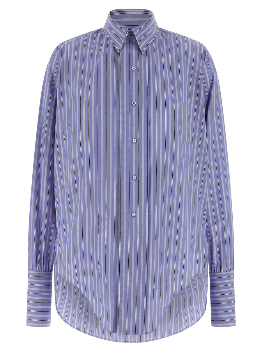 Maison Margiela Striped Cotton Shirt — lavender