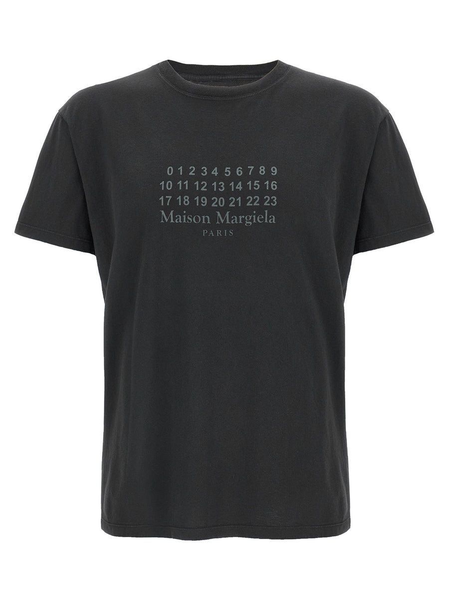 Maison Margiela Numeric Signature Print T-Shirt — Black