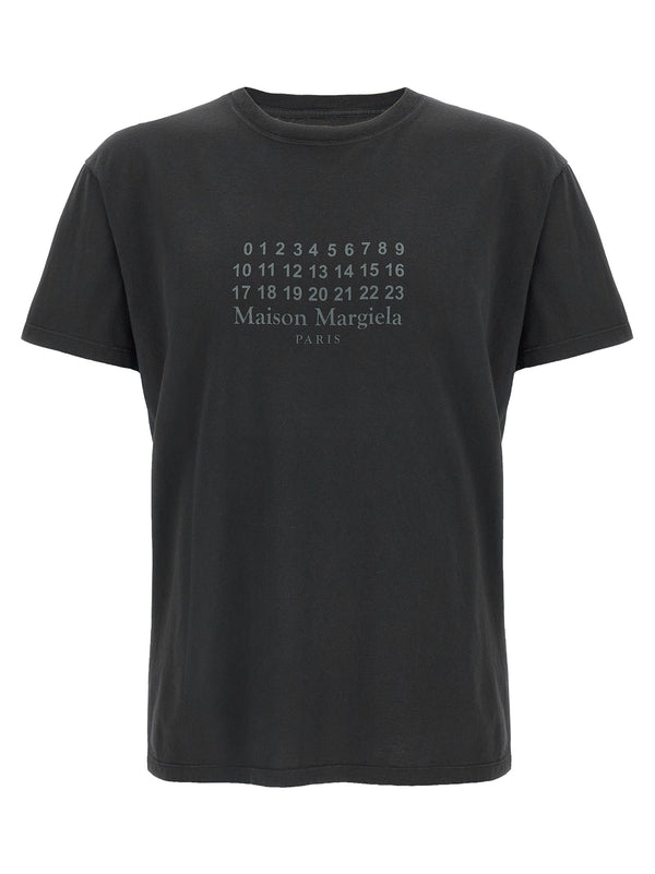 تيشيرت Maison Margiela بطبعة التوقيع الرقمي قميص — أسود