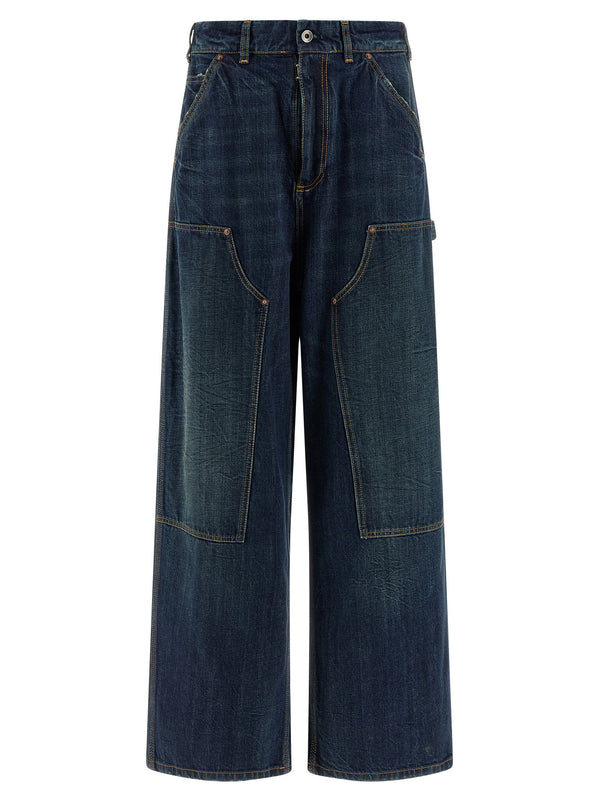 Maison Margiela ملابس عمل جينز — أزرق داكن
