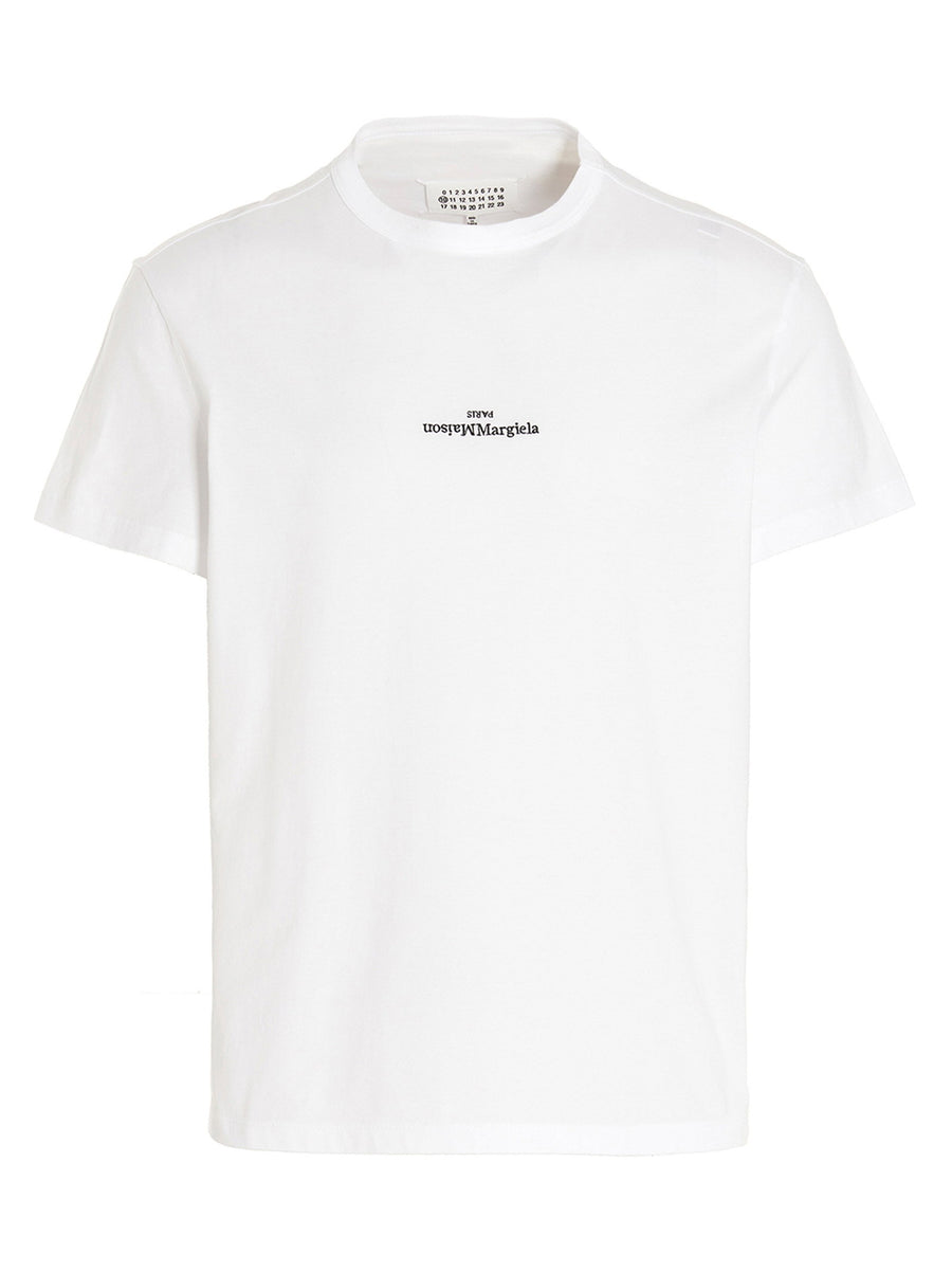 Maison Margiela Logo-Embroidered Cotton T-shirt — White