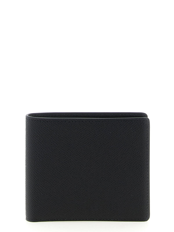 Maison Margiela Leather with Contrast Stitching Wallet — Black