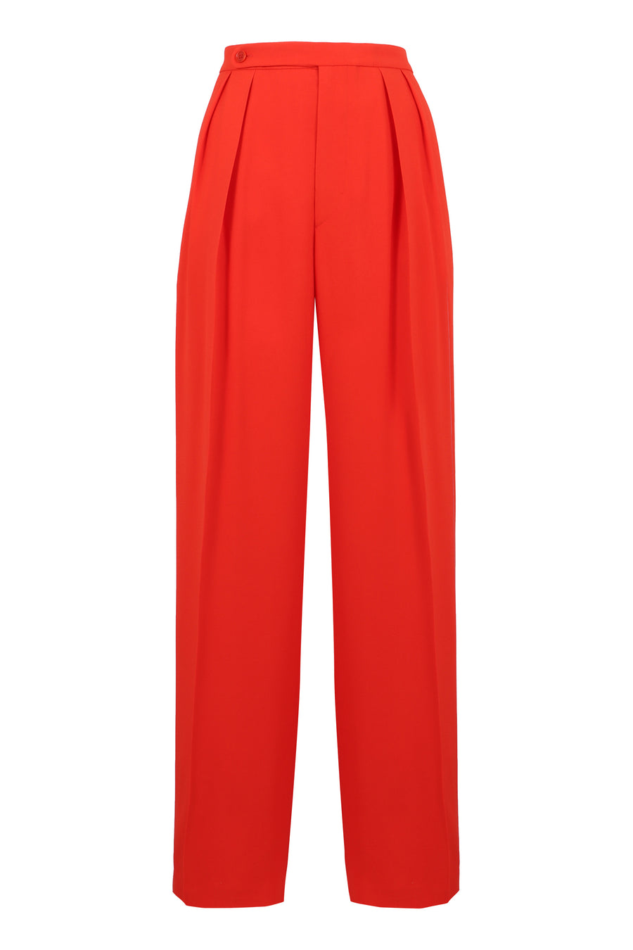 High-Rise Wide-Leg Trousers Orange Acetate