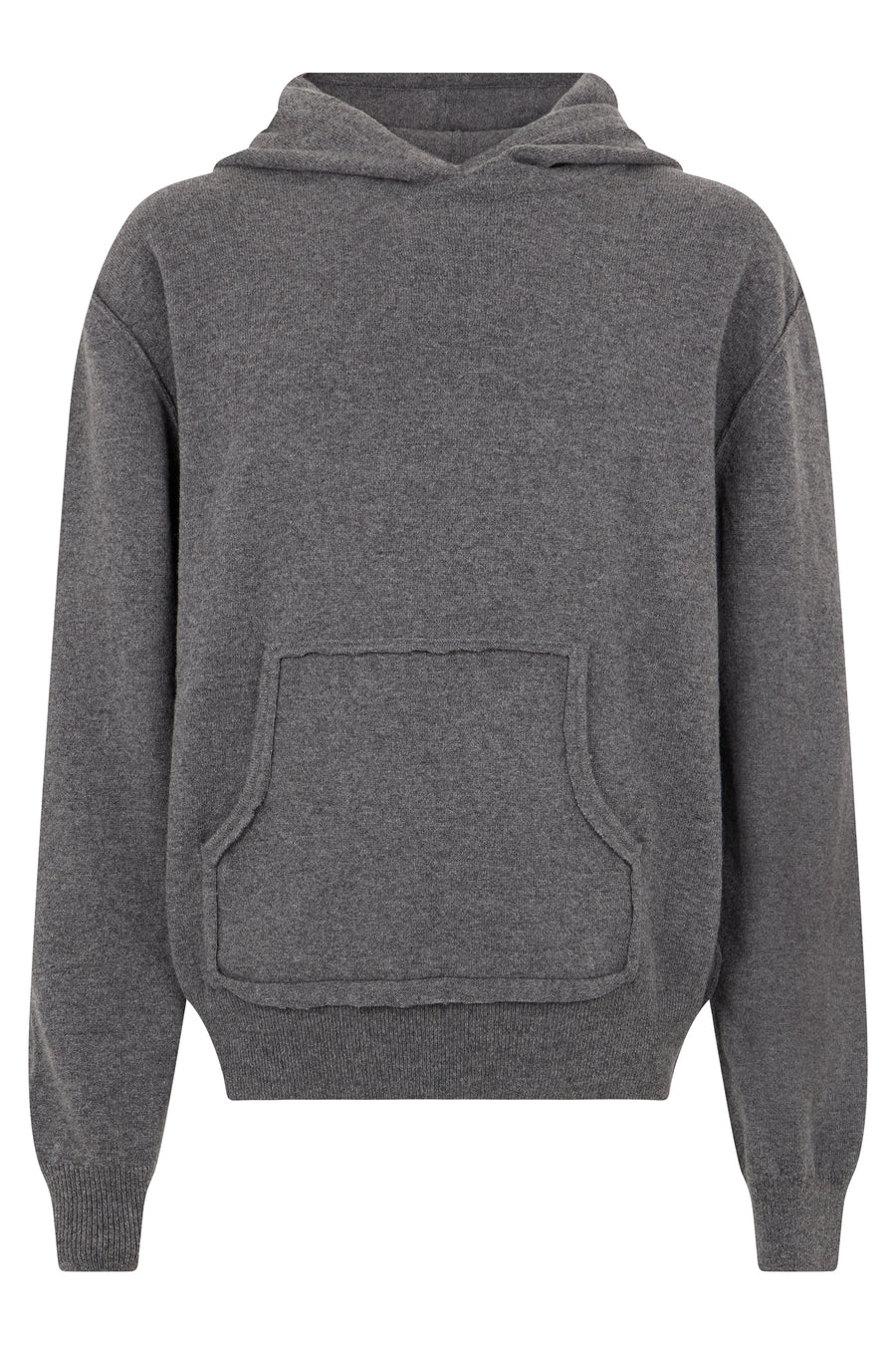 Hooded Sweater Grey Wool-Cashmere