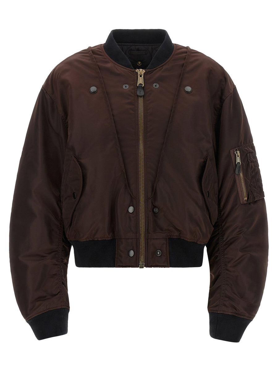 Maison Margiela Reversible Bomber Jacket — Brown