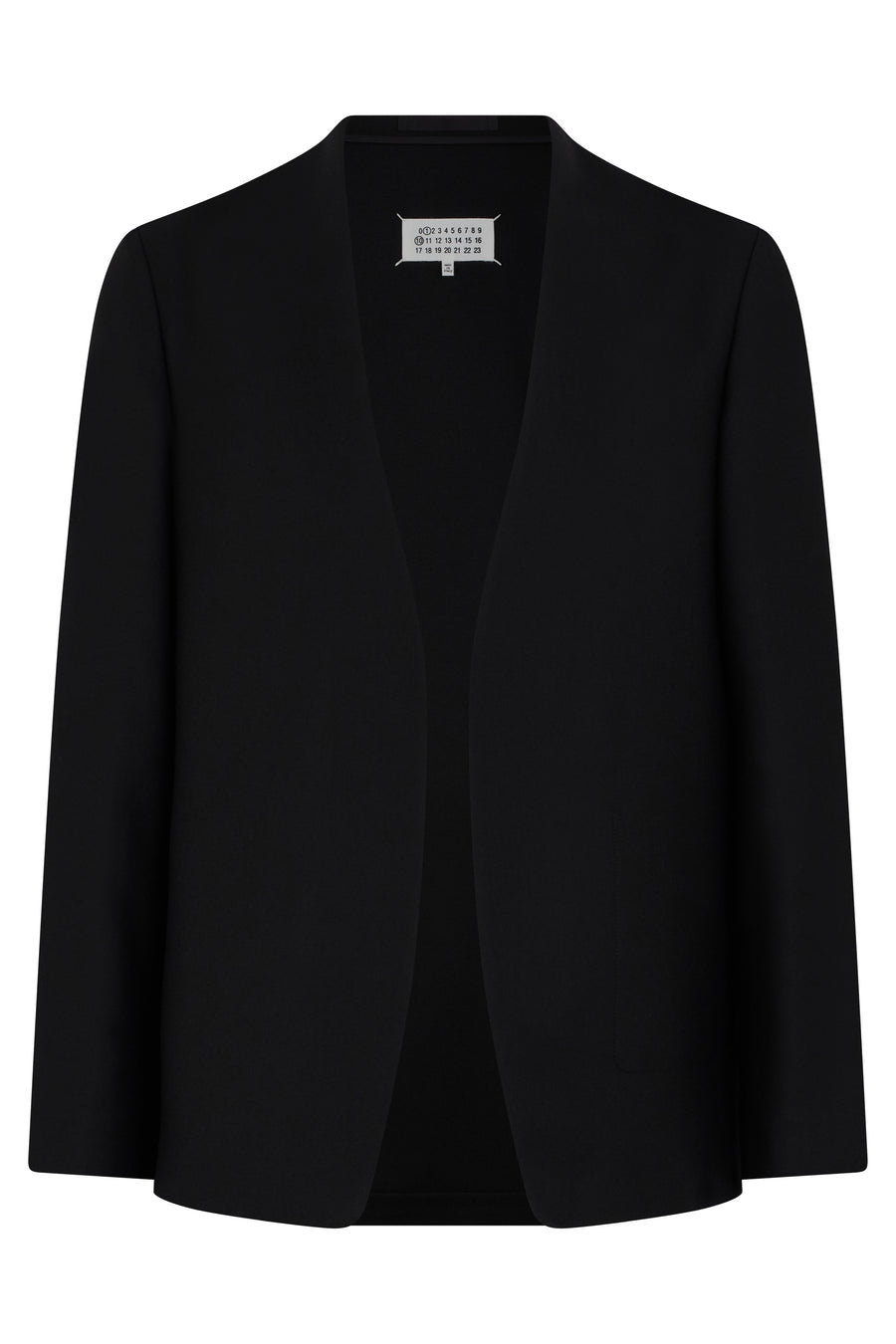 Open Jacket Virgin Wool Black