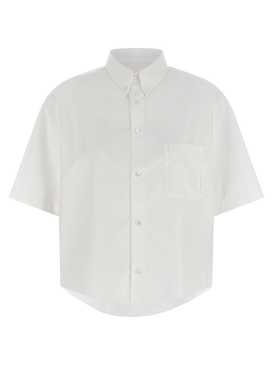 Maison Margiela Cotton Poplin Button-Down Shirt — White
