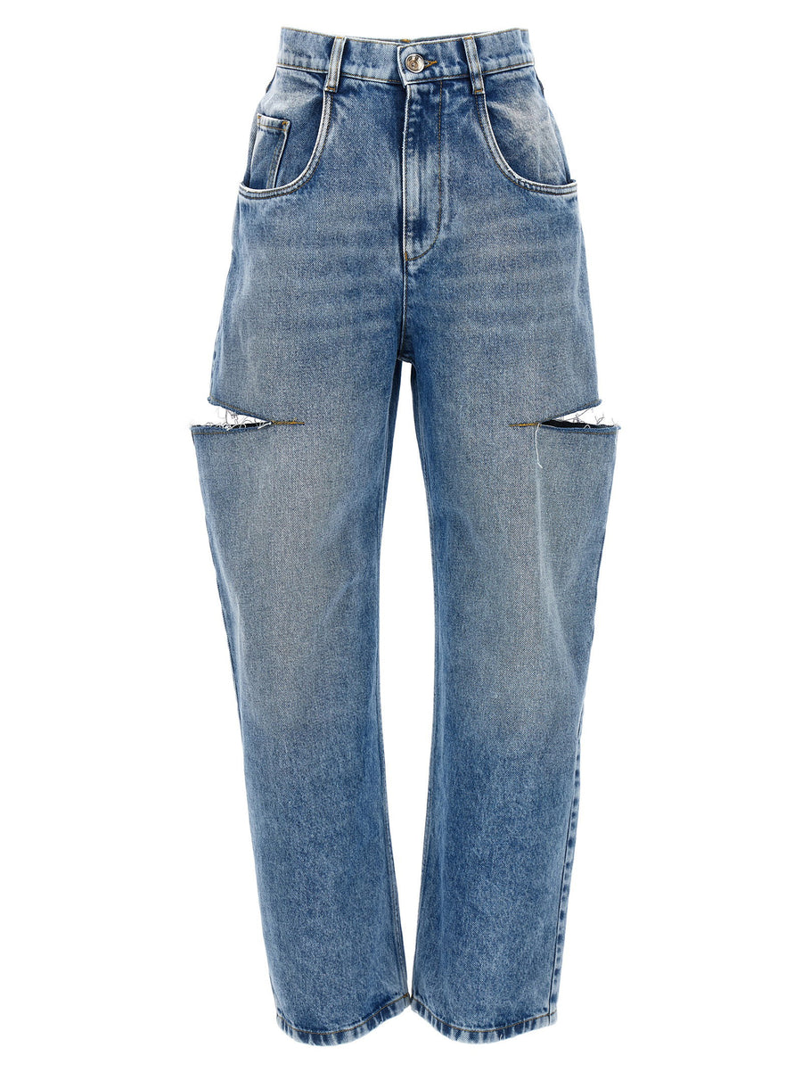 Maison Margiela Cut-Out Jeans — Blue