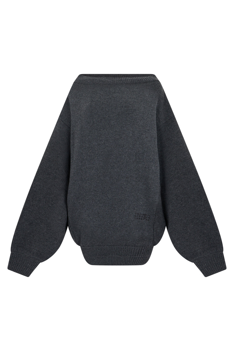 Oversized Sweater Dark Grey Melange Wool