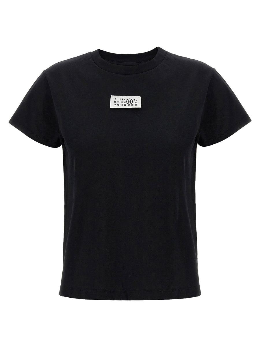 Mm6 Maison Margiela Numeric Signature Patch T-shirt — Black