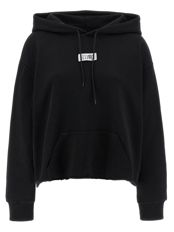 Mm6 Maison Margiela نيميريك سيغنتشر شعار هودي — أسود
