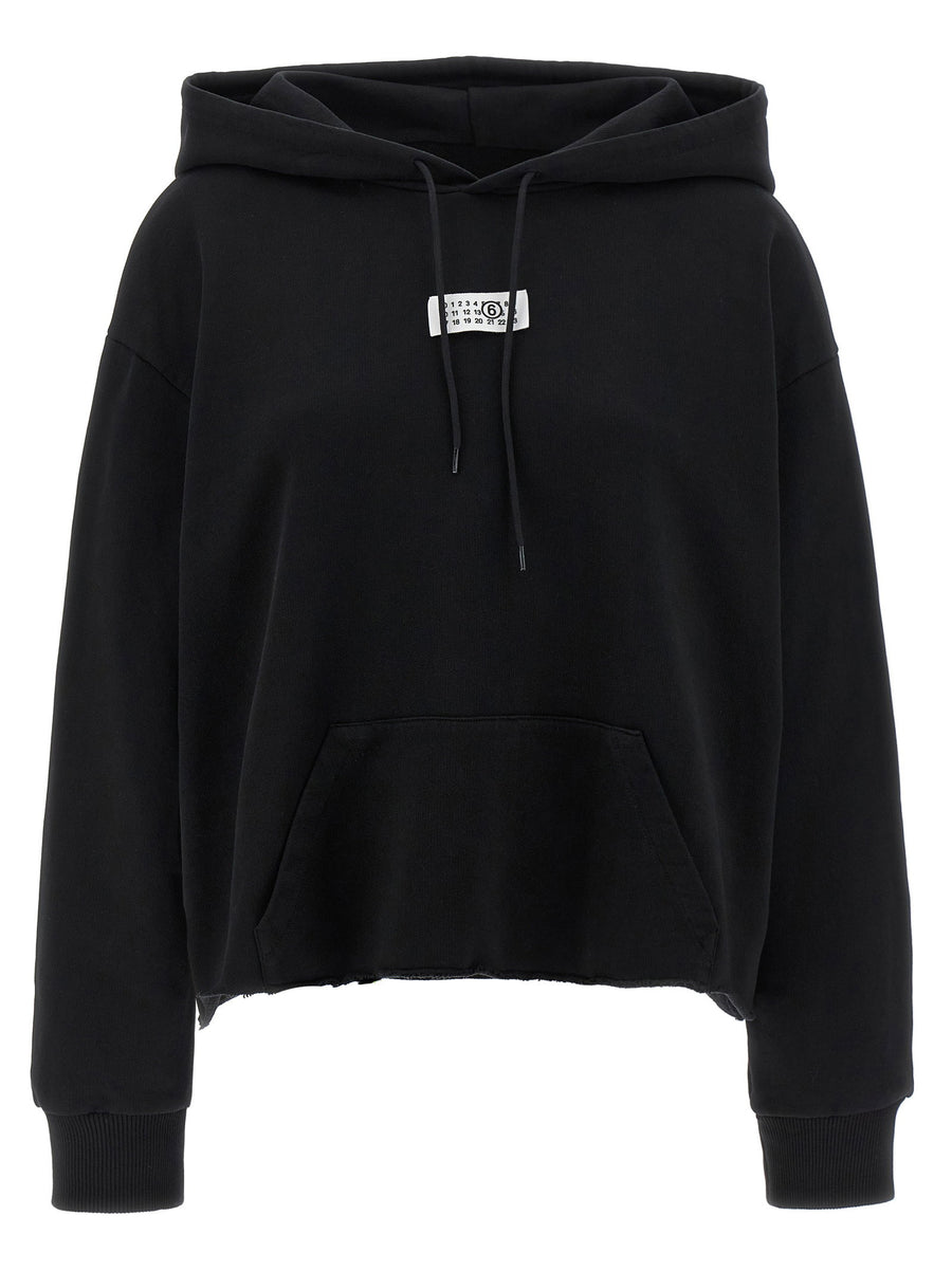 Mm6 Maison Margiela نيميريك سيغنتشر شعار هودي — أسود
