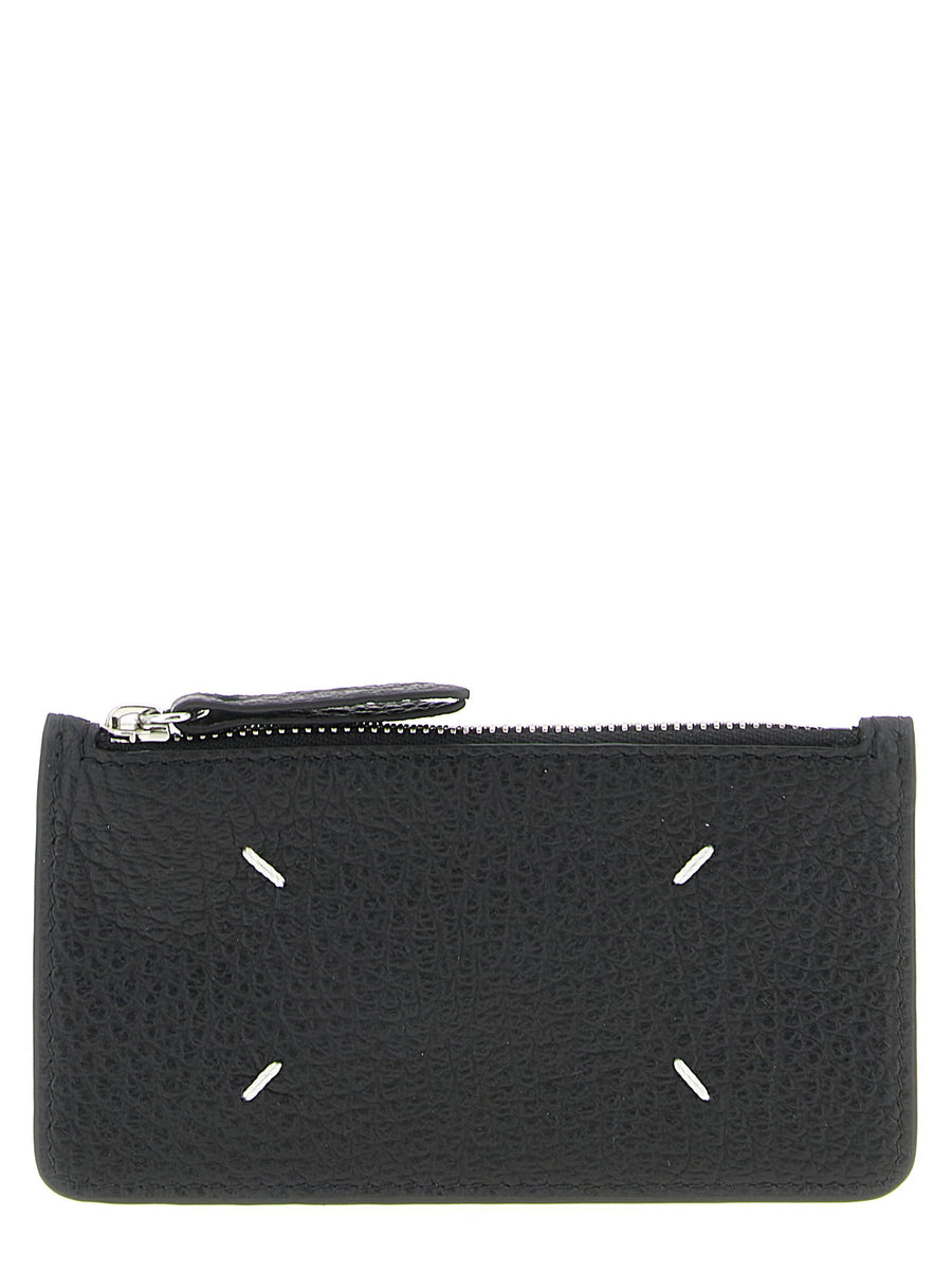 Maison Margiela Tumbled Leather Card Case — Black