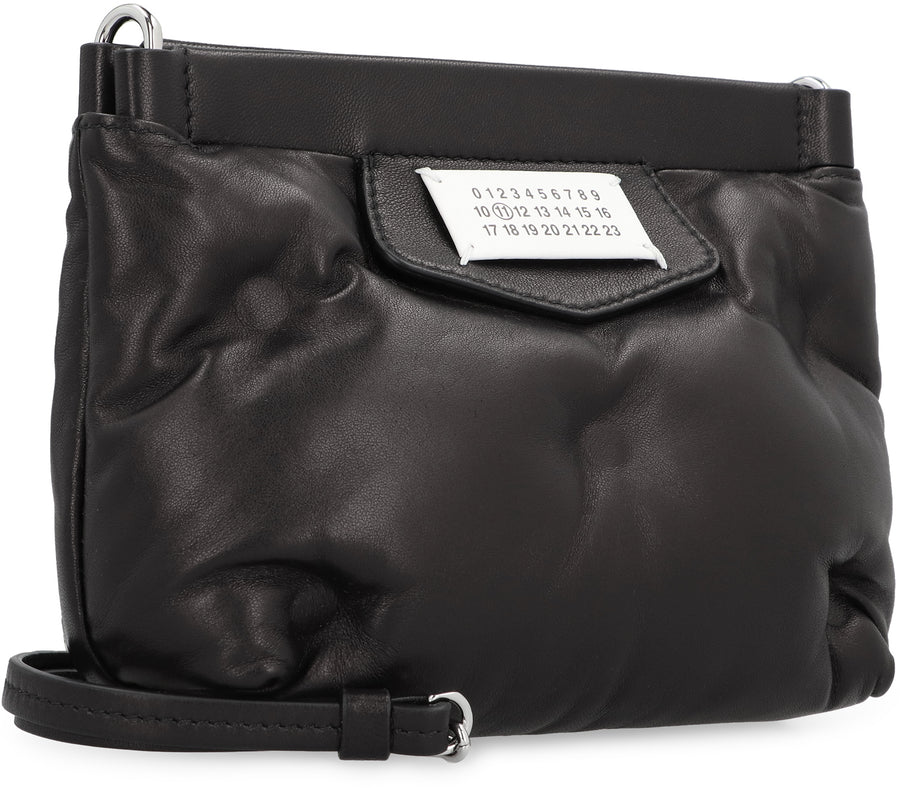 Glam Slam Quilted Leather Clutch Black Bags