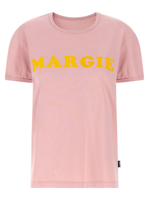 تيشيرت Mm6 Maison Margiela بطبعة شعار — وردي
