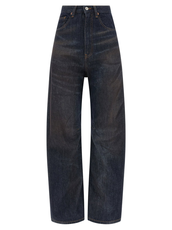 Mm6 Maison Margiela فستان 5-جيب دنيم جينز — كحلي